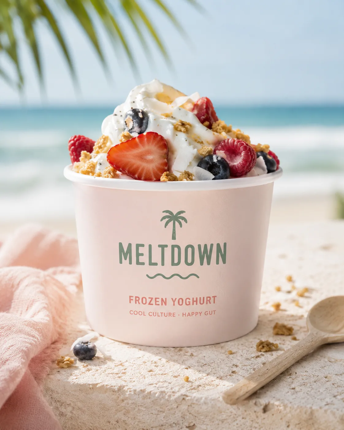 MELTDOWN frozen yogurt s bobičastim voćem i granolom